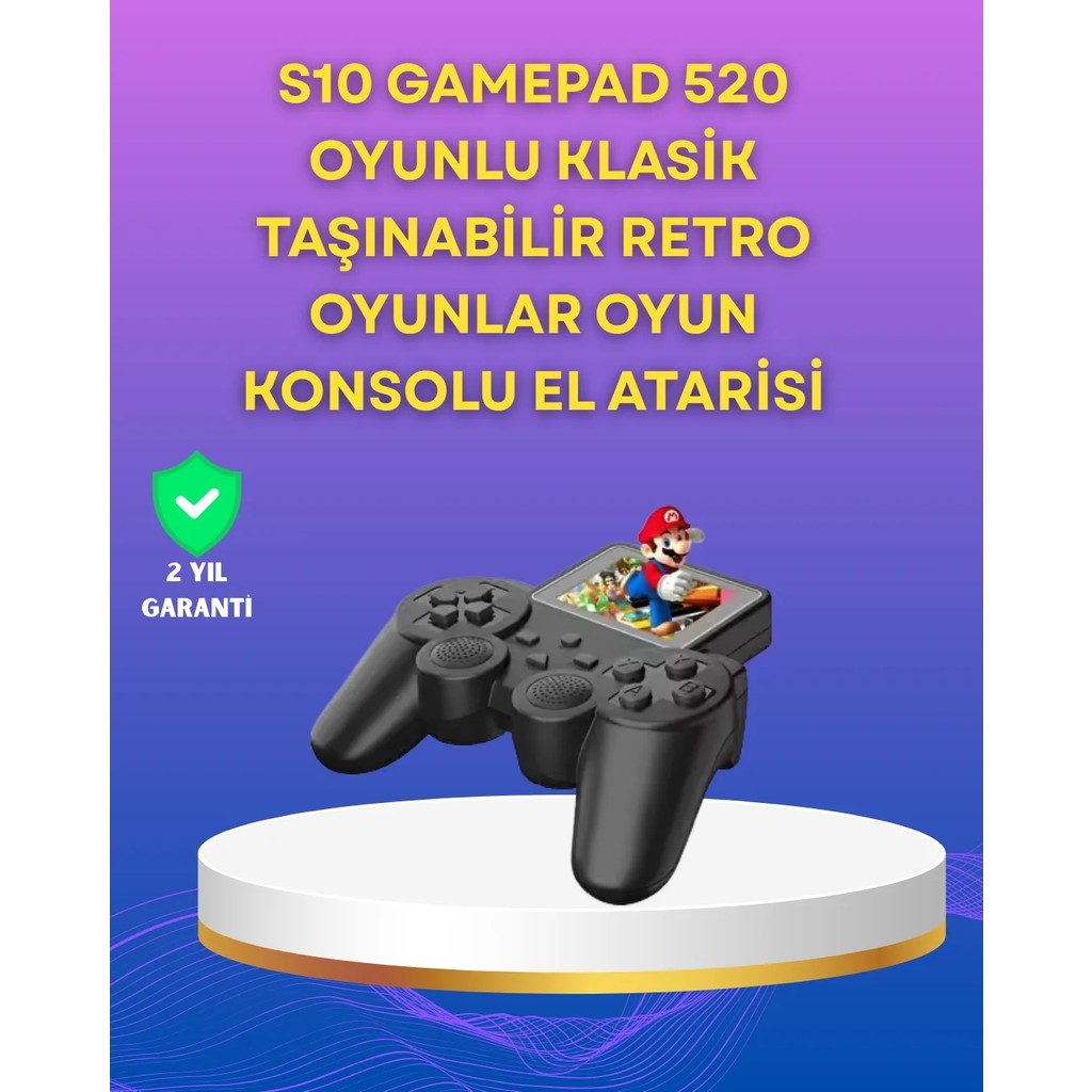 2.4 Inç Ekranlı Taşınabilir Retro Oyun Konsolu 500 Oyunlu Şarjlı El Tipi Mini Eğlence Aracı Diğer Fiyatı
