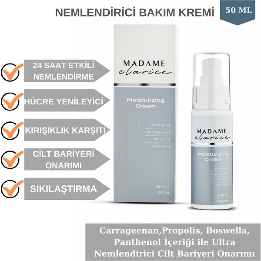 24 Saat Etkili Günlük Yoğun Nemlendirici Tüm Cilt Tiplerine Uygun Cilt Bakım Kremi 50 ml Nemlendiriciler Fiyatı