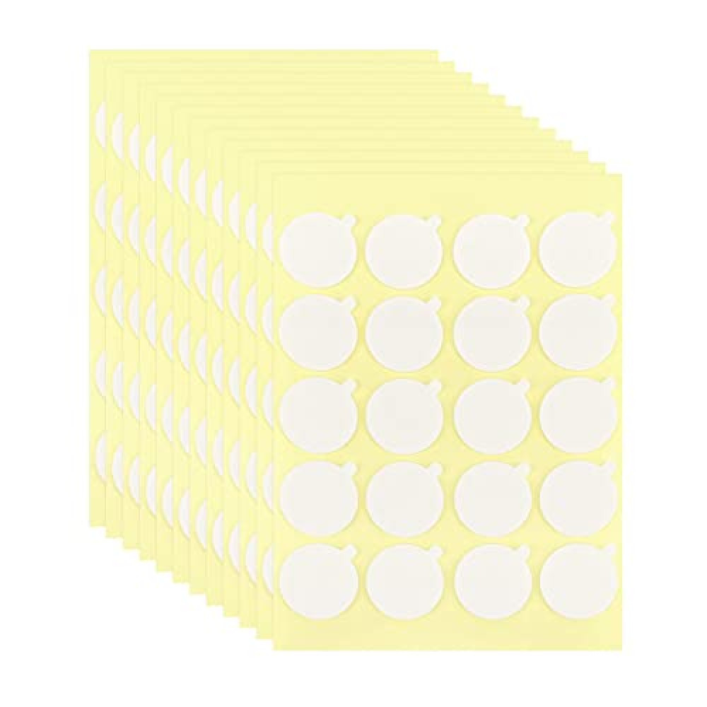 240 PCS Double-Sided Candle Wick Stickers, Heat-Resistant Candle Stickers with The Little ‘‘Tail’’, Adhere Steady in Hot Wax Stickers for Candle Making