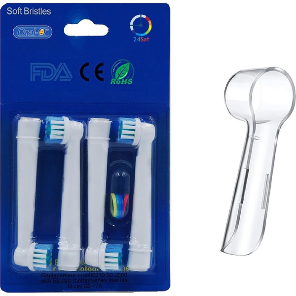 24Sat Oral-B Şarjlı Diş Fırçası Uyumlu 4 Adet Yedek Başlık 1 Adet Koruyucu Kapak Şarjlı Diş Fırçası ve Aksesuarları Fiyatı