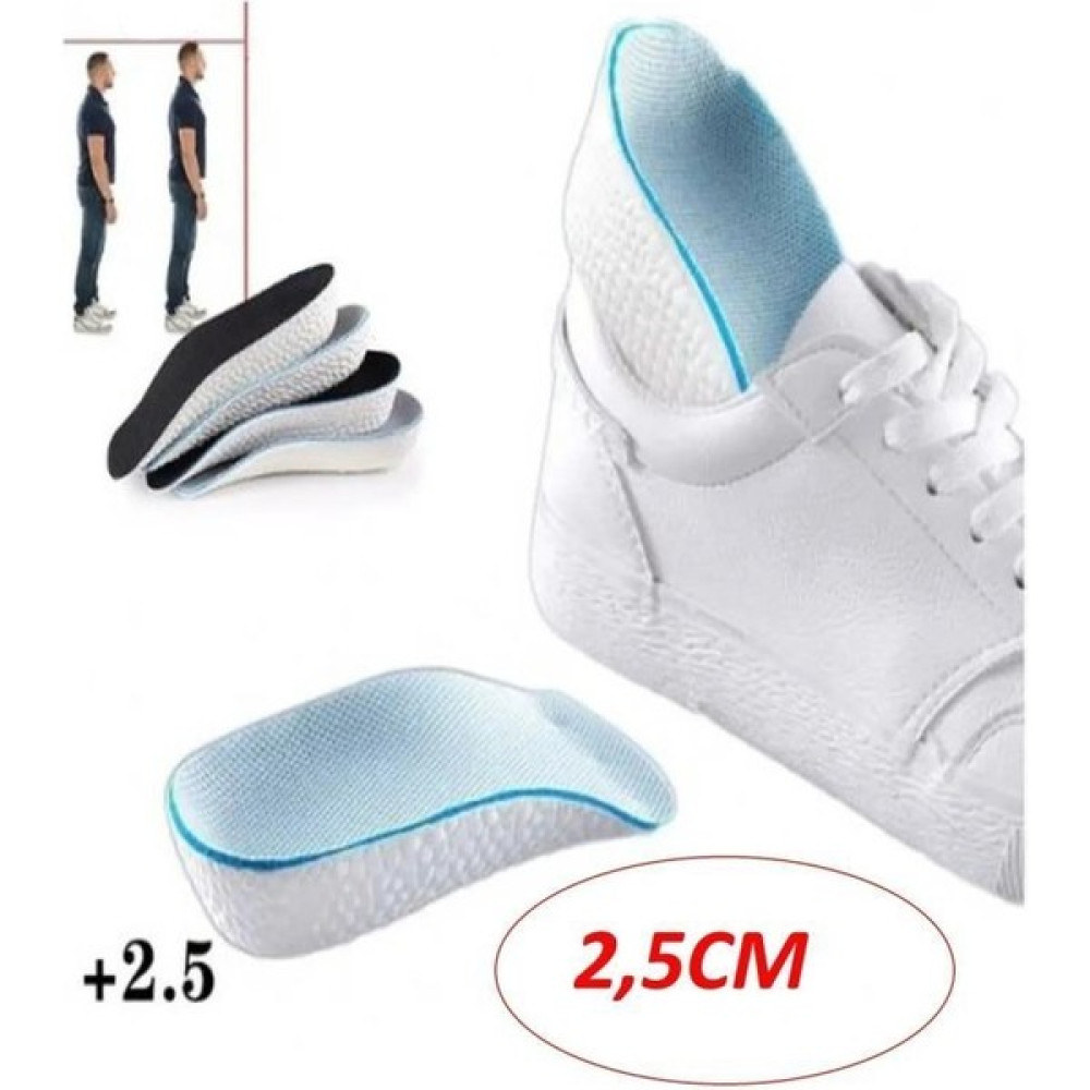 2.5 cm Erkek Gizli Topuk Yükseltici Boy Uzatıcı Ortopedik Tabanlık Köpük Ayakkabı Tabanlığı - Mavi - Beyaz Deterjan ve Temizlik Ürünleri Fiyatı