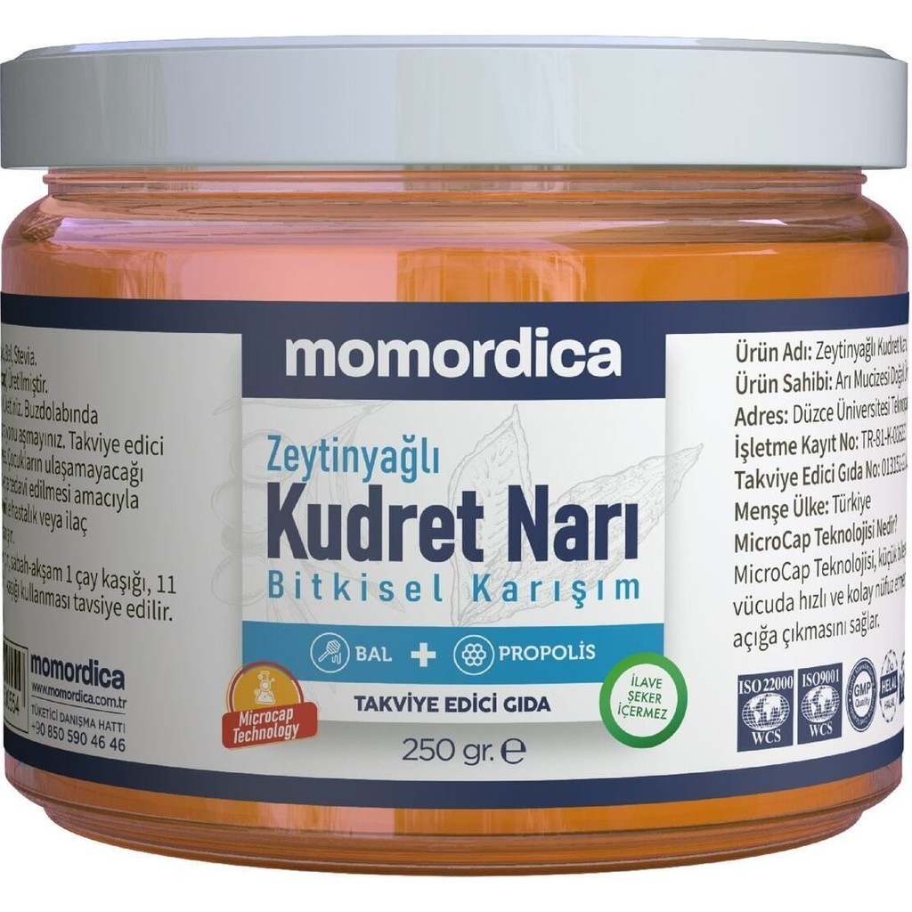 250 gr Momordica Zeytinyağlı Kudret Narı Bitkisel Karışım - Propolis ve Bal İlavesi ile, Türkiye Menşeli Diğer Fiyatı