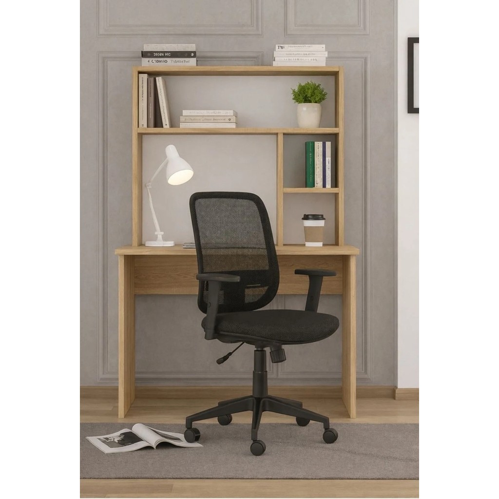 258 MoLife Labimo Kitaplıklı Çalışma Masası - Çam - 90 X 45 - Kahverengi Kitaplık Fiyatı