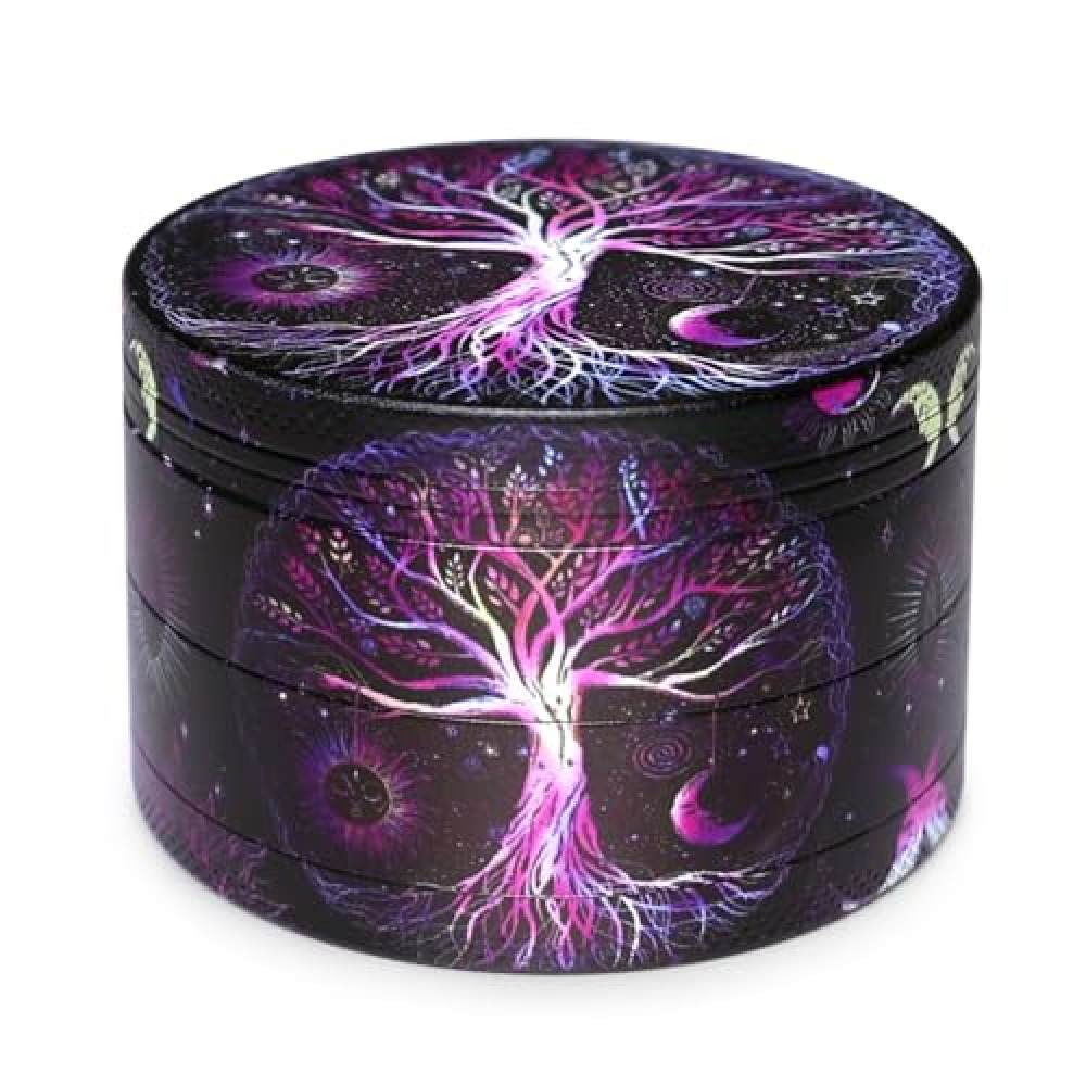 2.5inch Grinder, Boho Tree of Life Grinder (Purple, 2.5")