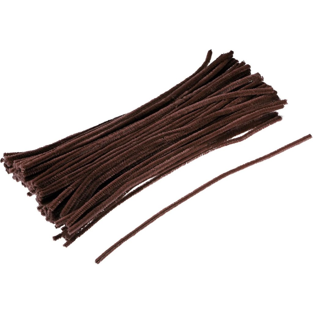 25'li Kahverengi Şönil, Eğitici Şönil Seti, Tüylü Tel, 30 Cm, Peluş Tel Elişi Kağıdı Fiyatı