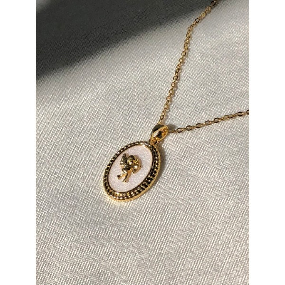 2D2B Nature Çelik Sedefli Taşlı 45 cm Gold Melek Kolye Bijuteri Kolye Fiyatı