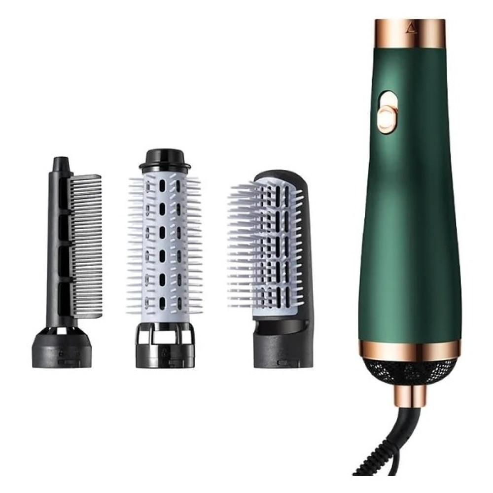 2Danlu Yeşil Abd Plug 3 In 1 Sıcak Hava Fırçası Negatif Iyon Saç Fön Makinesi Fırçası Airwrap Saç Bigudi Düzleştirici Tarak Profesyonel Fırça Saç K... Masaj Cihazları Fiyatı