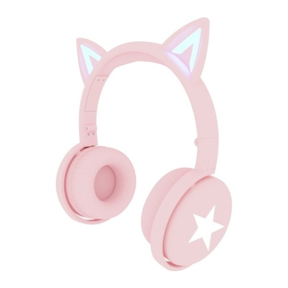 2Guoyang 02 Kablosuz Kulaklık Bluetooth5.0 Bas Stereo Ses Kulaklık Kedi Kulak Kulaklık Pc Dizüstü Telefon Için LED Işıkları ile Mikrofon (Yurt Dışı... Kulak Üstü Kulaklık Fiyatı