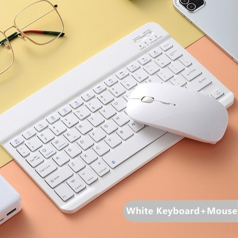 2Guoyang Beyaz ve Fare iPad Için Klavye ve Fare Kombinasyonu Kablosuz Bluetooth Klavye Teclado Için iPad Xiaomi Samsung Huawei Tablet Android Ios W... Tablet Aksesuarı Fiyatı