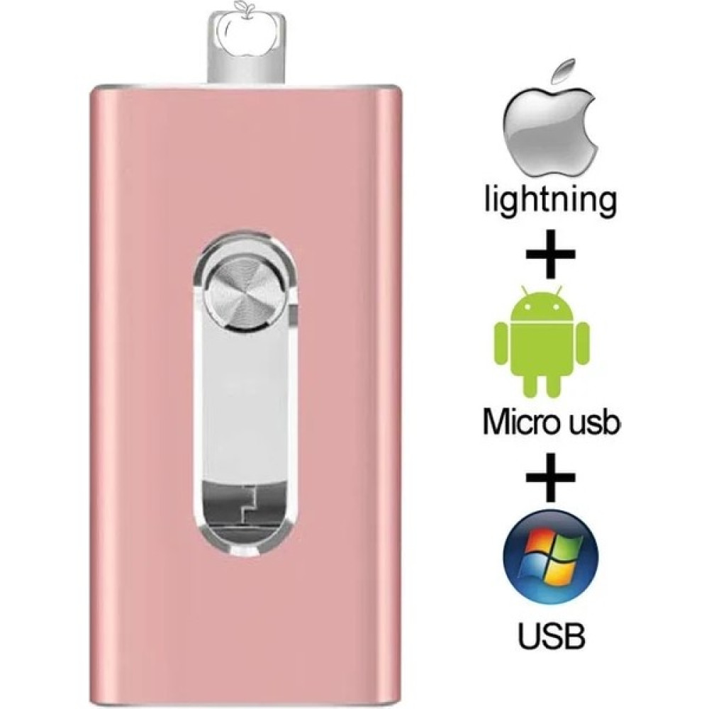 2Guoyang Pembe 16 GB Otg USB Flash Sürücü Apple iPhone iPad Ipod Mobil USB Flash Disk USB Sopa Flash Kalem Sürücü 128G 64 GB 32 GB 16 GB USB Flash ... Telefon Yedek Parça Fiyatı