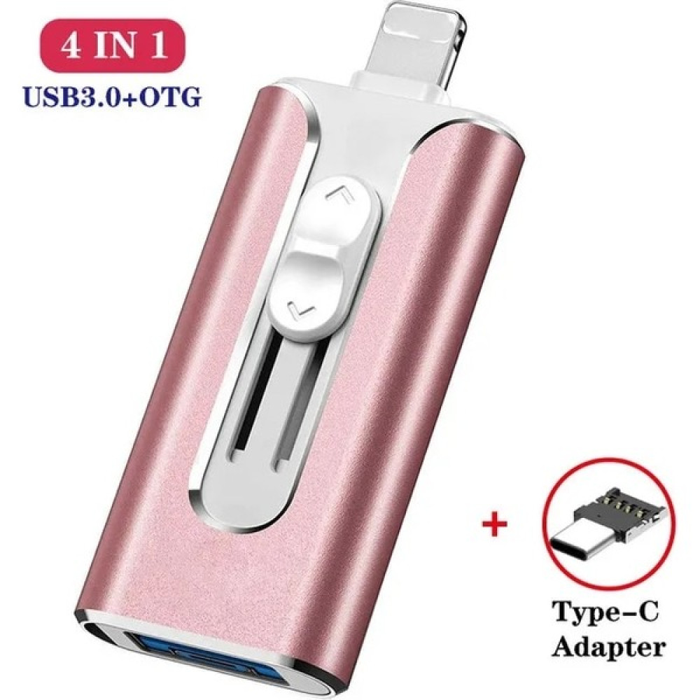 2Guoyang Pembe Gönderme Tip C 128GB 4 In 1 Metal USB Flashdrive 128GB Otg Sürücü 32GB 64GB iPhone 11 Pro/xr/xs Için USB 3.0 Flash Disk Max USB Bell... Telefon Yedek Parça Fiyatı