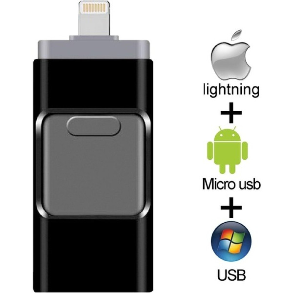 2Guoyang Siyah 32GB Metal USB Flash Sürücü 128GB Otg Kalem Sürücü 32GB 64GB USB 3.0 Flash Disk iPhone 11 Pro/xr/xs Max USB Bellek Çubuğu 256GB (Yur... Telefon Yedek Parça Fiyatı