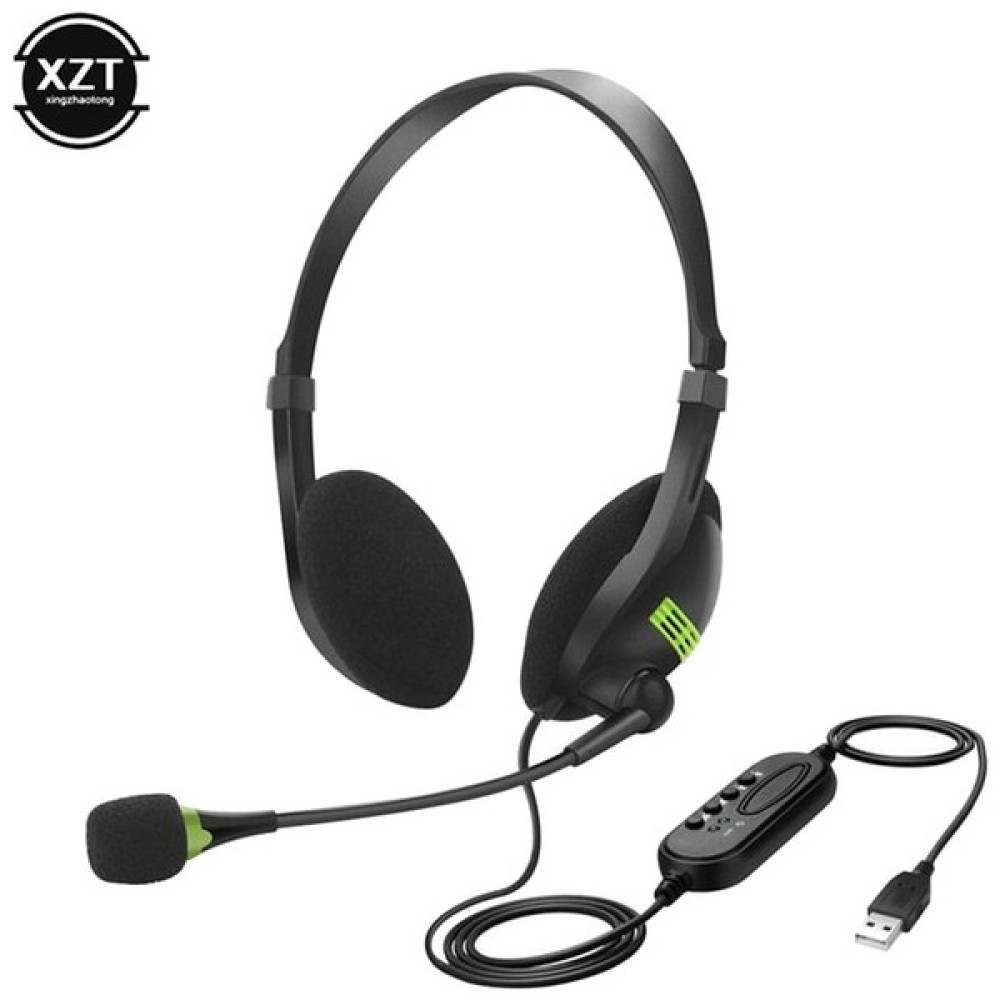 2Guoyang USB 3.5mm Gürültü Önleyici Kablolu Kulaklık Mikrofon Pc / Dizüstü Bilgisayar / Bilgisayar Için Mikrofonlu Evrensel USB Kulaklık (Yurt Dışı... Kulak Üstü Kulaklık Fiyatı