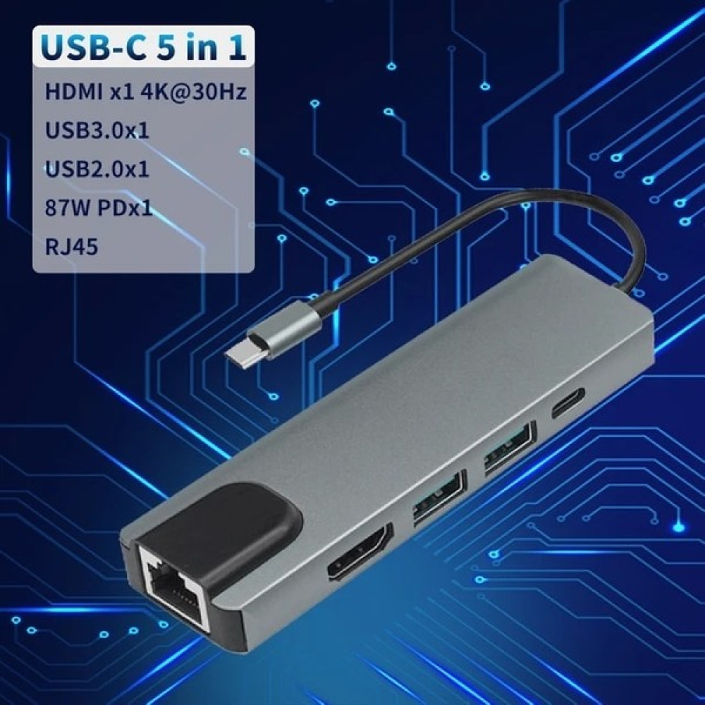 2Guoyang Usb-C 5'i 1 Arada Hub 4/8'i 1 Arada Hub USB Tip C 3.0 Dizüstü Bilgisayar Adaptörü Için Yerleştirme Istasyonu RJ45 Tf/sd Kart MacBook Pro I... Flash Bellekler Fiyatı