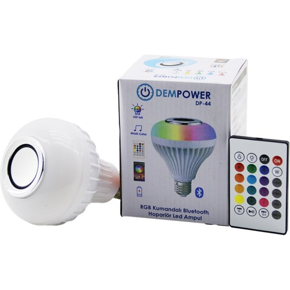 2ın1-Kumandalı Rgb LED Ampul - Bluetooth Hoparlör Müzik Çalar LED-7W - HOPARLÖR-3W (4901) Oto Boyaları Fiyatı