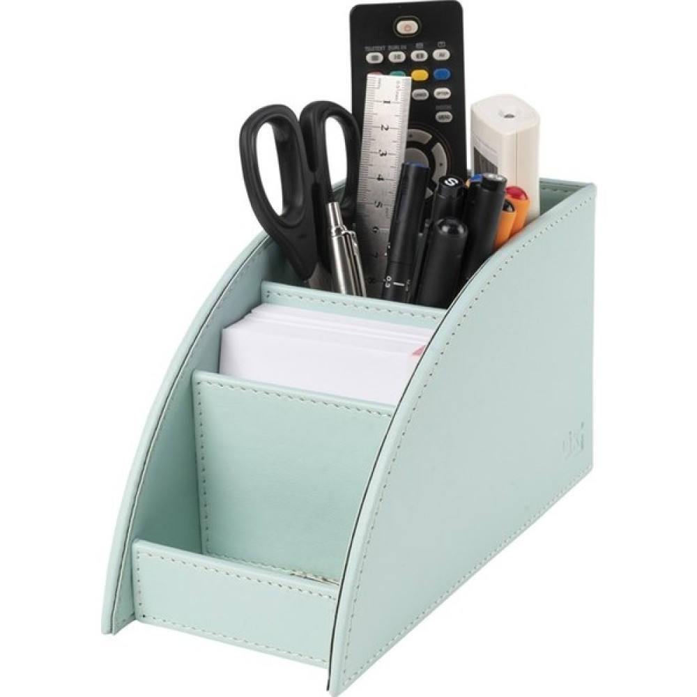 2K Kalemlik ve Kumandalık Suni Deri Masaüstü Organizer 4 Gözlü 21,5X10X12,5 cm - Su Yeşili Ofis Seti Fiyatı