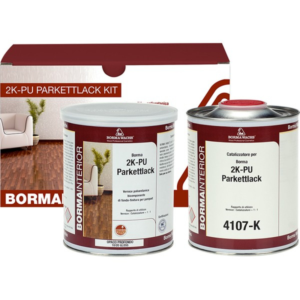 2k-Pu Parkettlack Çift Bileşenli Poliüretan Parke Verniği - 2 Litre - Parlaklık 50/60 İç Cephe Duvar Boyası Fiyatı