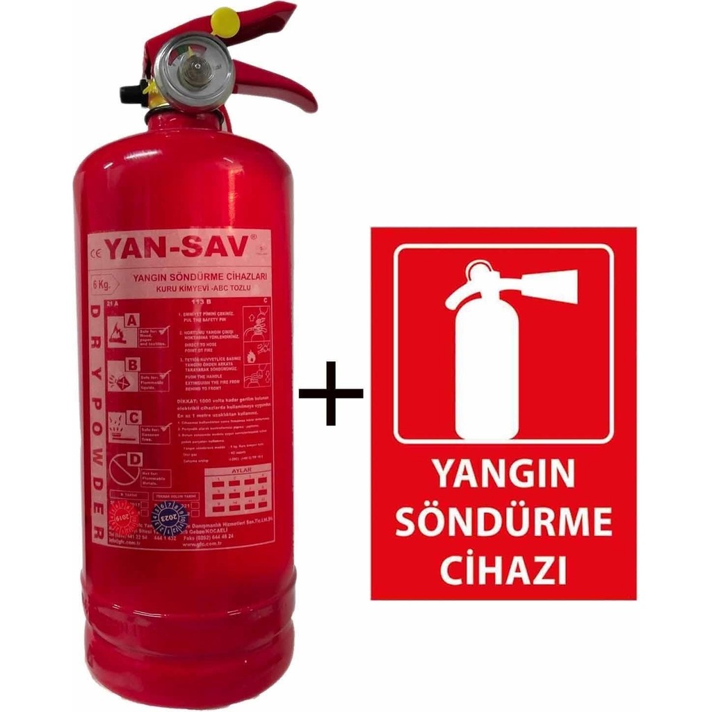 2kg Yangın Tüpü ve Yangın Tüpü Levhası 2li Set - levhalı Salon Halısı Fiyatı