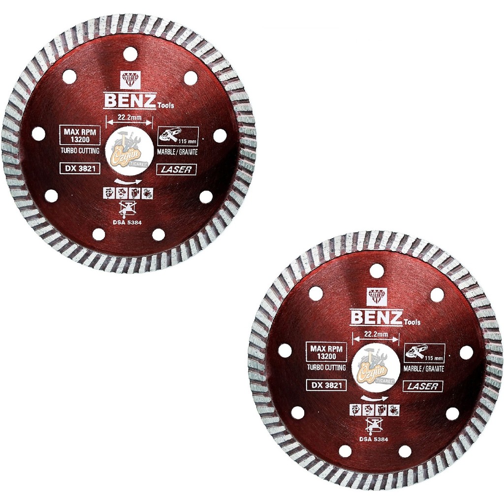 2'li 115 mm Turbo Kanal Granit Mermer Beton Tuğla Kesme Spiral Taşlama Diski - Kırmızı - 115mm SSD / Solid State Drive Fiyatı
