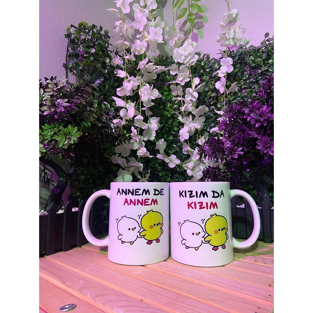 2'li Annem De Annem Kızım Da Kızım Baskılı Kupa Bardak Anneler Günü -Kırılmaz Kutu- - 2 Adet - 330 ml Fincan / Bardak / Kahve Takımı Fiyatı