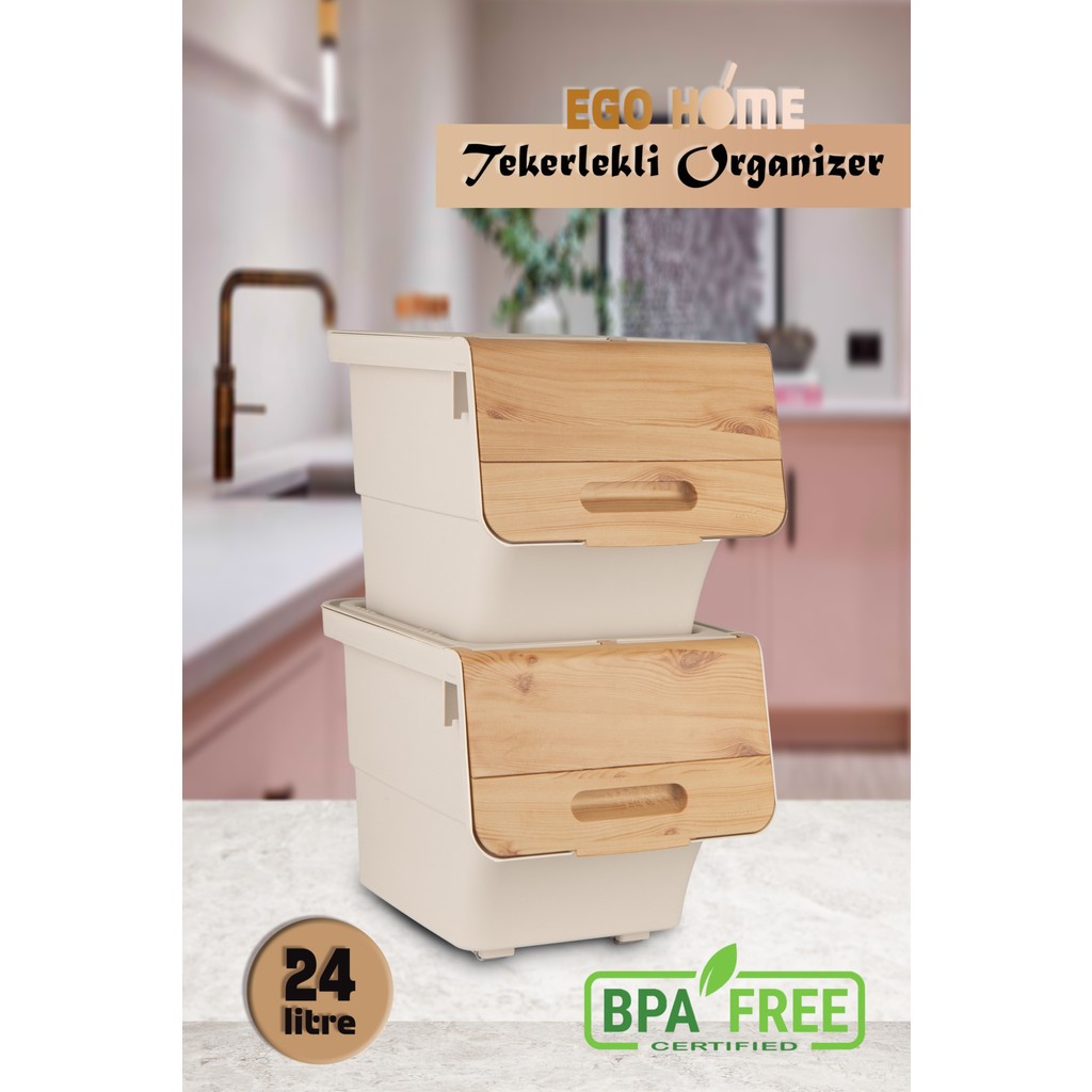 2li Bambu Renk Tekerlekli Patateslik Soğanlık Oyuncak Kutusu Sebzelik Patates Soğan Sepeti Kovası Anne Bebek Oyuncak Fiyatı