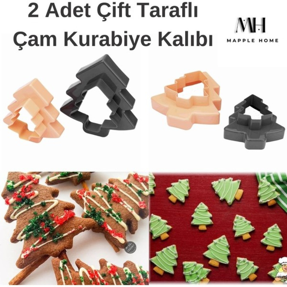 2li Çift Taraflı Çam Ağacı Pasta Kek Kurabiye Kalıbı Cookies Çam Ağacı Kurabiye Kalıbı Oto Boyaları Fiyatı