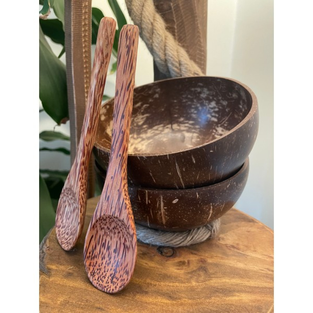 2'li Hindistan Cevizi Kase Seti - Coconut Bowl - Hediye Seti - Gift Box - Ahşap Kase Fiyatı