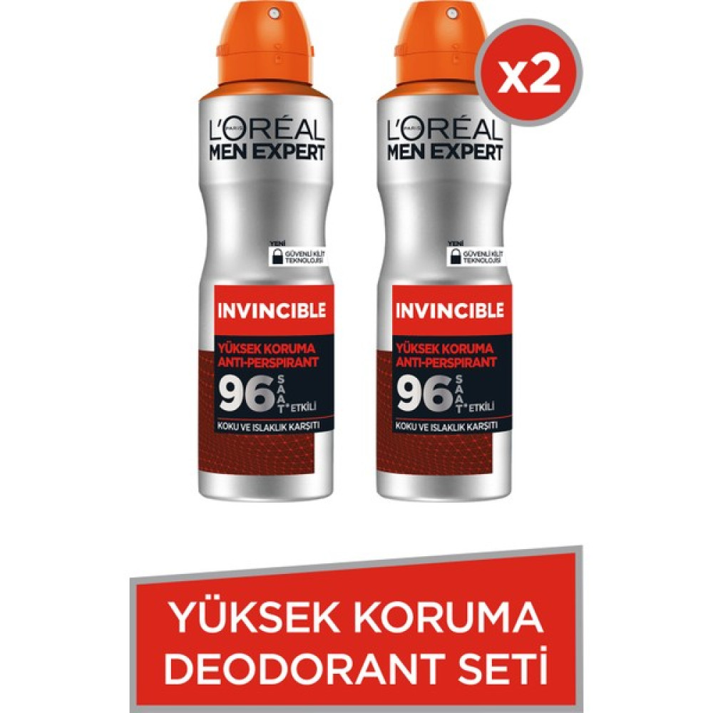 2'Li Men Expert Invincible Deodorant Seti Deodorantlar Fiyatı