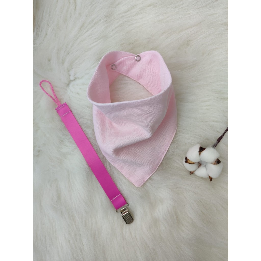 2'li Set - 1 Adet Emzik Askısı, 1 Adet Organik Pamuklu Fular (Pembe) - Pembe - 0 - 3 Yaş Diğer Fiyatı