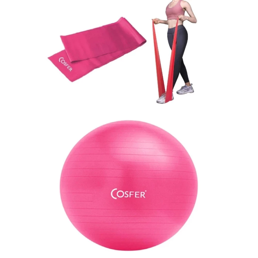 2'Li Set 55 Cm Büyük Boy Jimnastik Egzersiz Kondisyon Pilates Topu Pilates Egzersiz Bandı Pilates Topu Fiyatı
