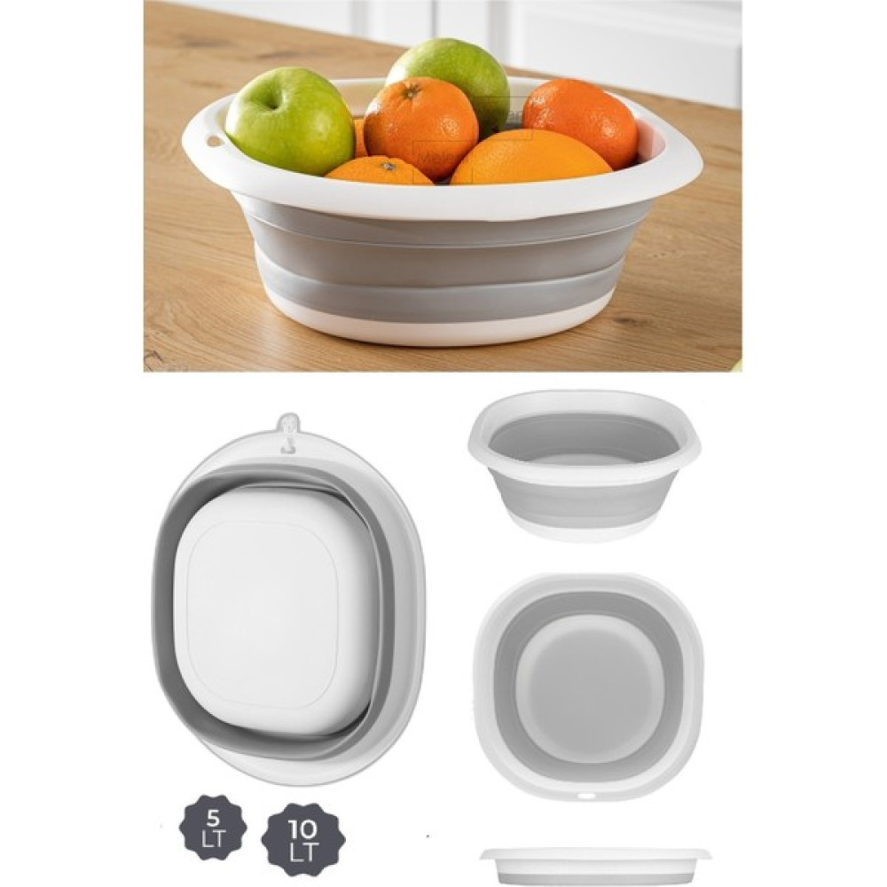 2'li Set Katlanır Badya Leğen Katlanabilir Badya Set 5 Lt - 10 Lt Mutfak Gereçleri Fiyatı