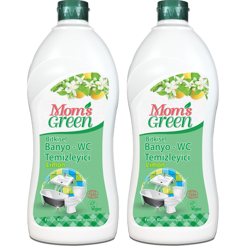 2'li Set Mom's Green Limonlu Bitkisel Banyo ve Wc Temizleyici (750 ML X 2 ) Temizlik Malzemeleri Fiyatı