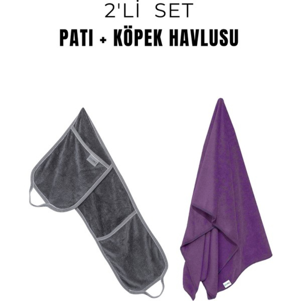 2'li Set Pati Ve Köpek Havlusu, Süper Su Emici Mikrofiber Evcil Hayvan Ürünleri Fiyatı