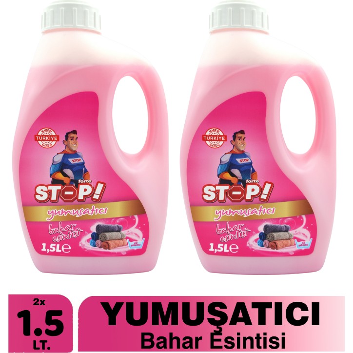 2'li Stop Forte Çamaşır Yumuşatıcı 1.5 Litre Bahar Esintisi - 1,5 lt Çamaşır Yıkama Fiyatı