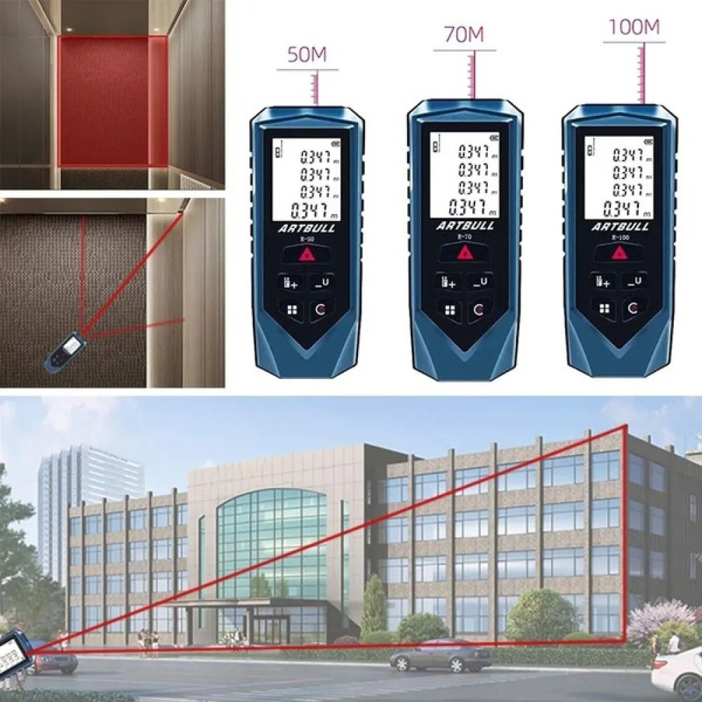 2Liyao 100M Artbull Lazer Mesafe Ölçer 100M 70M 50M Kızılötesi Telemetre Dijital Şerit Metre Lazer Metre (Yurt Dışından) Nalburiye & Hırdavat Fiyatı