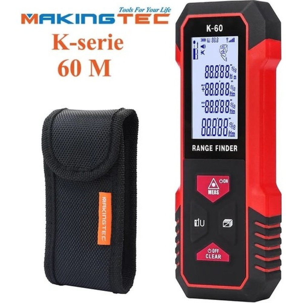 2Liyao MK-K60R-9 Makıngtec Lazer Metre 100 M Uzaklık Ölçer Lazer Mesafe Ölçer Lazer Mesafe Aracı Rulet Mezura Dijital Ölçüm Bandı (Yurt Dışından) Nalburiye & Hırdavat Fiyatı