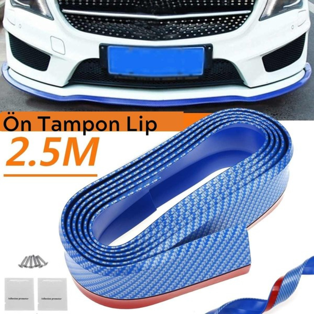 2N7 Mavi 2,5 Metre Araba Oto Ön Tampon Koruyucu Kauçuk Pratik Tampon Şerit Bant Döşeme Kiti Bataryalar & Musluklar Fiyatı