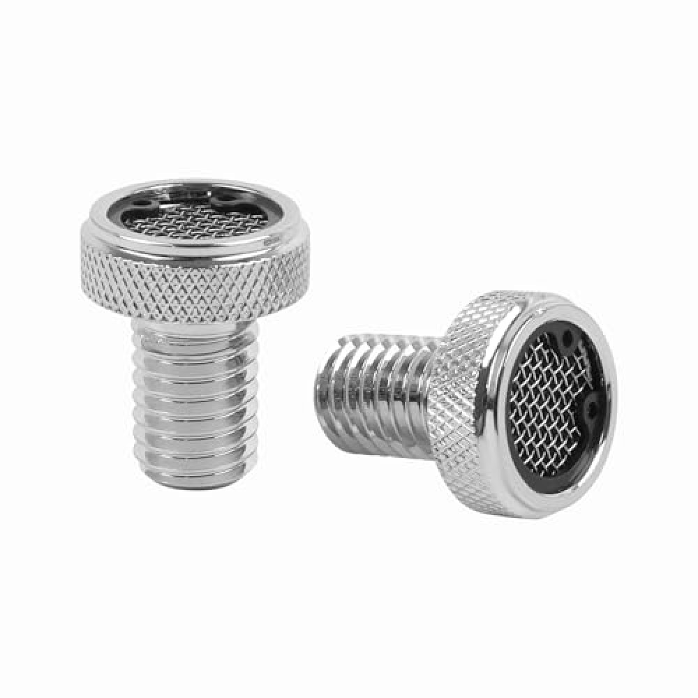 2Pcs CNC Motorcycle Breather Bolts Screw Chrome Replacement for Harley 1991-2023 Sportster & 1993-1999 EVO Big Twin(Chrome)
