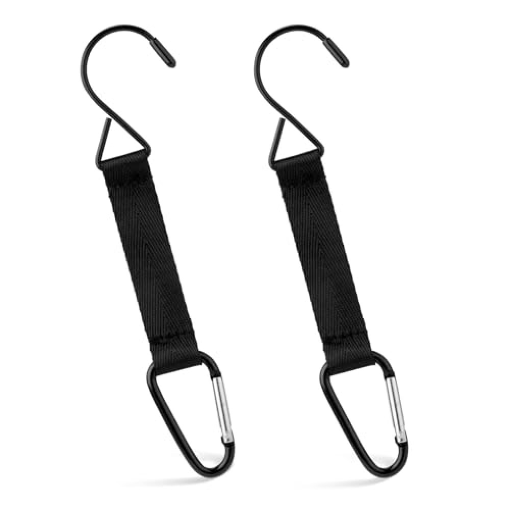 2pcs Fence Hooks, Fence Clips for Backpacks Bottles Nylon Aluminum Buckle Hanging Clips Multifunctional Buckles Outdoor Backpack Hook for Baseball Bags Football Bags