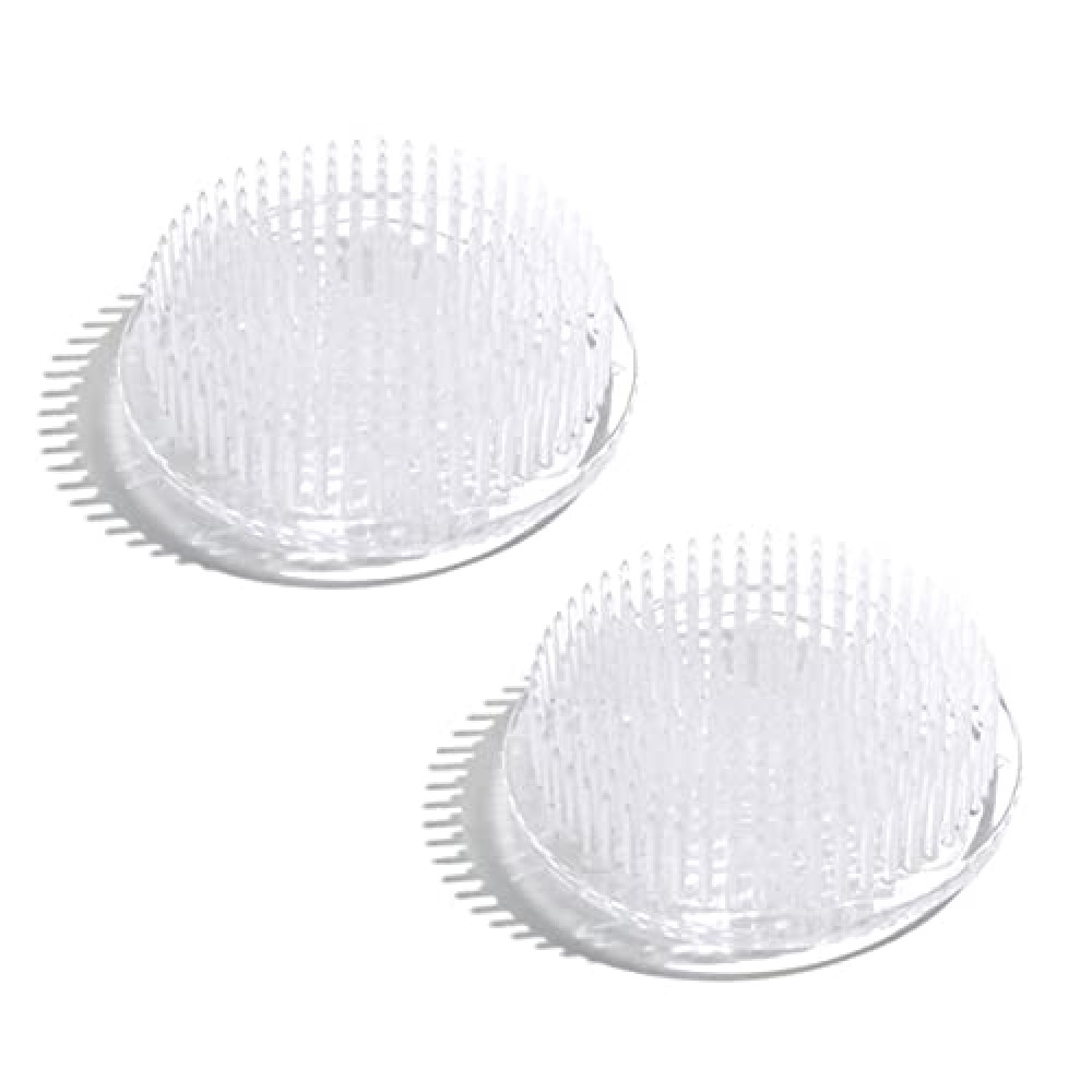 2pcs Flower Frog Round Plastic Flower Arrangement Holder Floral Pin Frog 70mm / 2.76 Inch (White) (White)