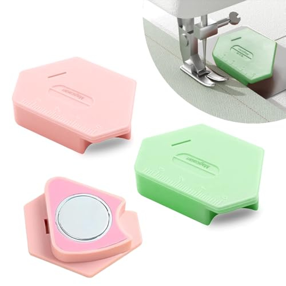 2pcs Magnetic Seam Guide for Sewing Machine, Polygonal Magnetic Seam Guide with Scale, Seam Guide for Sewing Machine, Precise Magnetic Sewing Guide, Essential Sewing Accessories (26)