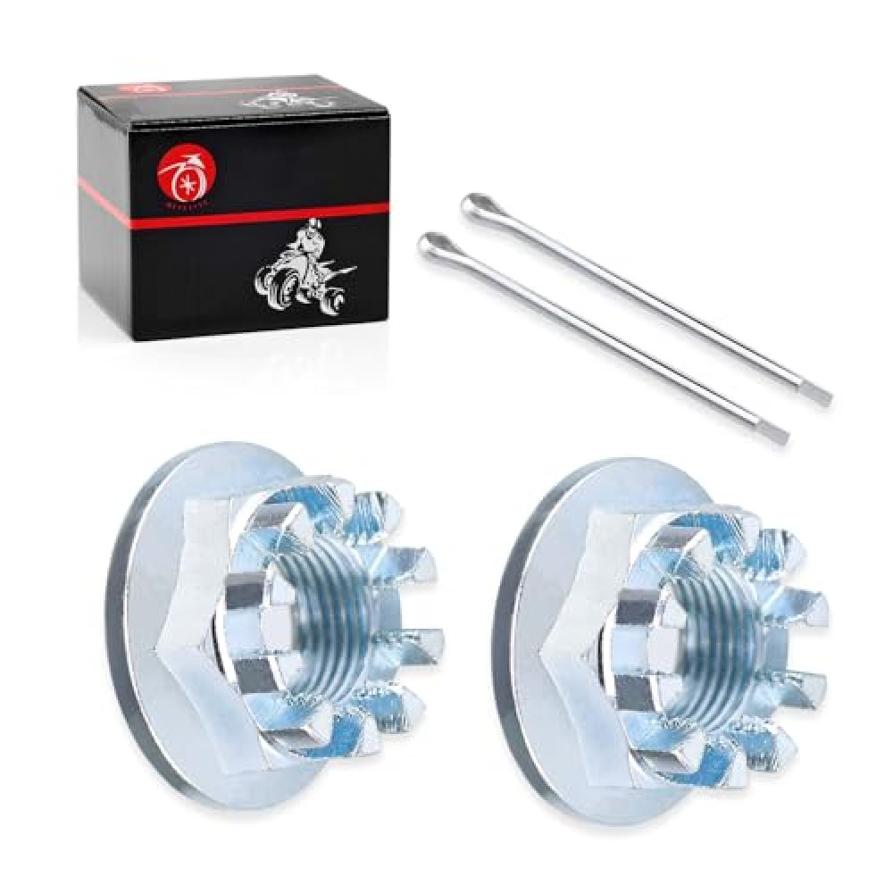 2Pcs Rear Axle Castle Nuts 18mm for Honda TRX200 SX D TRX250X TRX250EX Fourtrax 300 TRX300 TRX300FW TRX300EX TRX400EX TRX450R TRX450ER ATC200X ATC250 ES SX