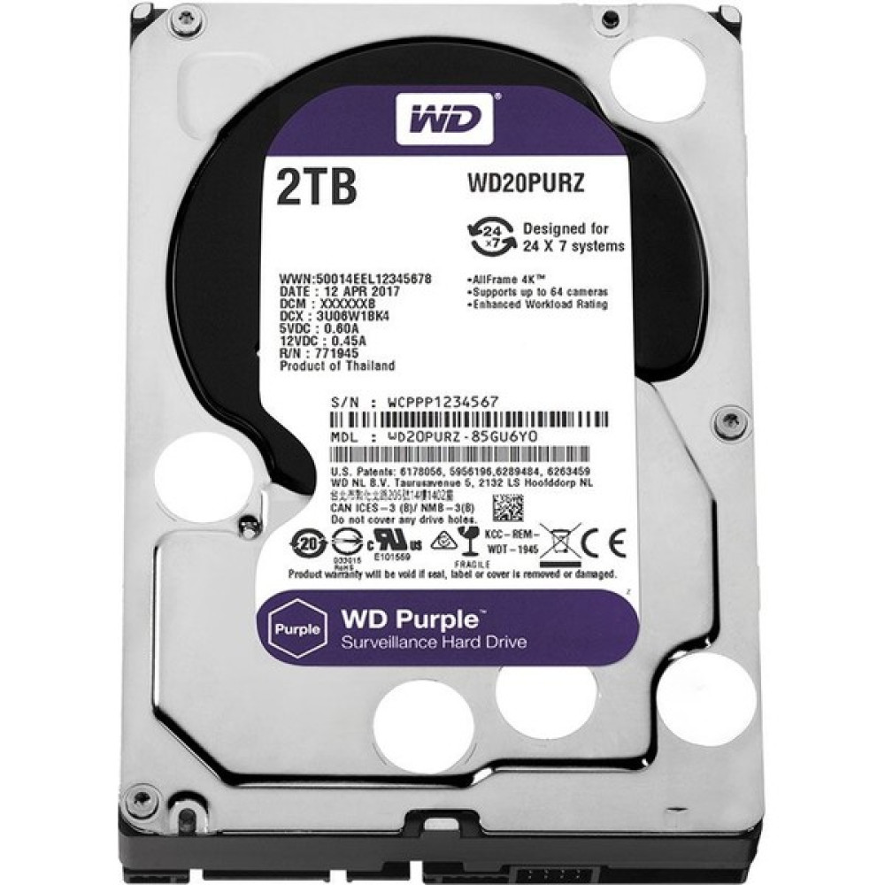 2tb Wd Purple Series Güvenlik Harddiski WD20PURZ - 1 TB Sabit Diskler Fiyatı