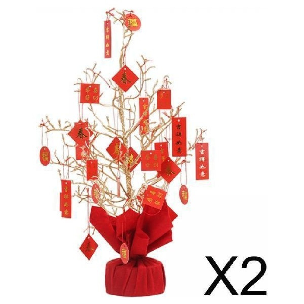 2x Fortune Tree Çin Yeni Yıl Feng Shui Süsleme Ev Dekor Şube Ağacı Oto Boyaları Fiyatı