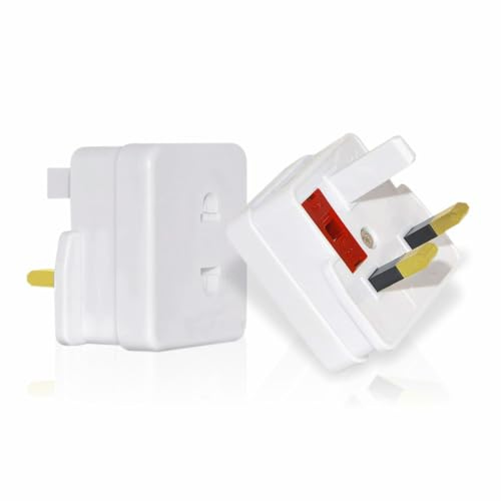 2x Toothbrush Adaptor Plug Electric Shaver Shaving adaptor 2 Pin Plug To 3 Pin Plug Shaver Adapter Plug Uk Power Adapter Shaver Plug 2 Pin Adapter Plug Uk For Shaving Razor (PACK OF 2)