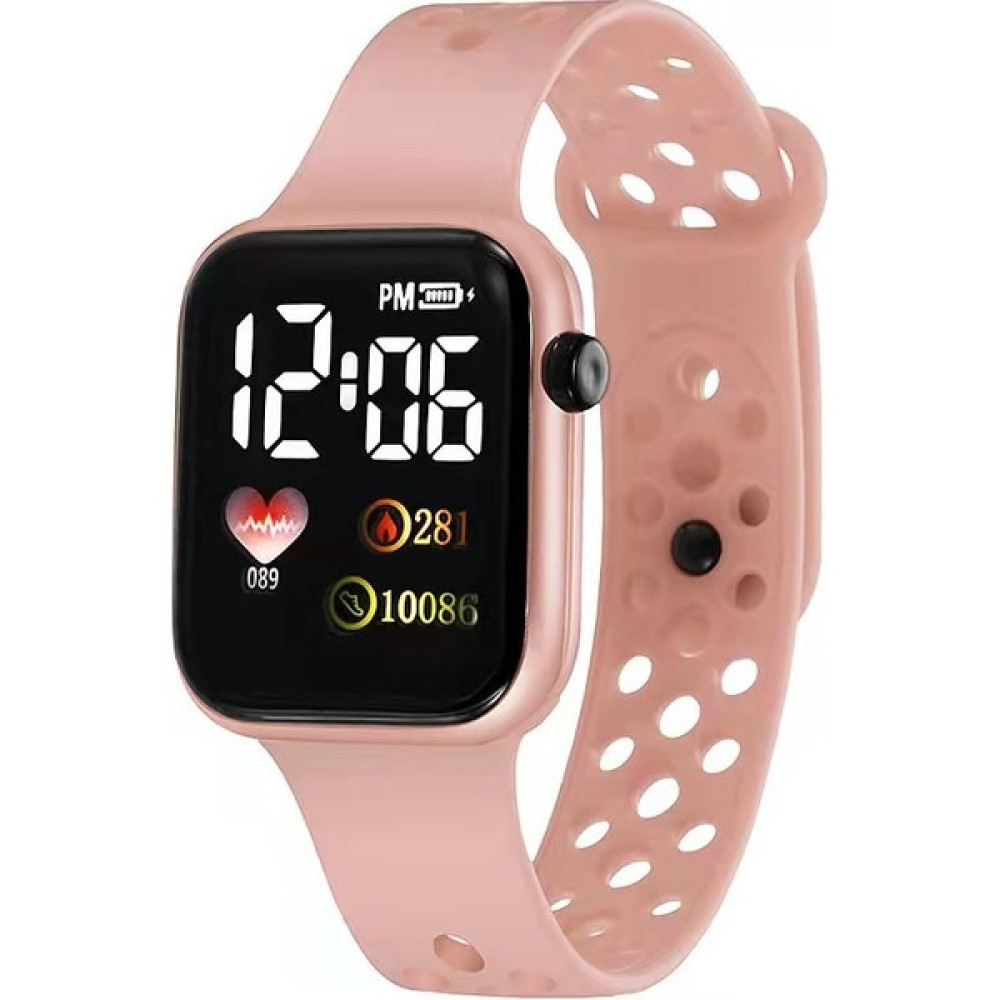 2xudc Pembe LED Dijital Saat C001 LED Elektronik Saat C001 Gökkuşağı Kare Su Geçirmez Dijital Moda Spor Öğrenci Izle Erkekler Elektronik LED Spor I... Kol Saatleri Fiyatı