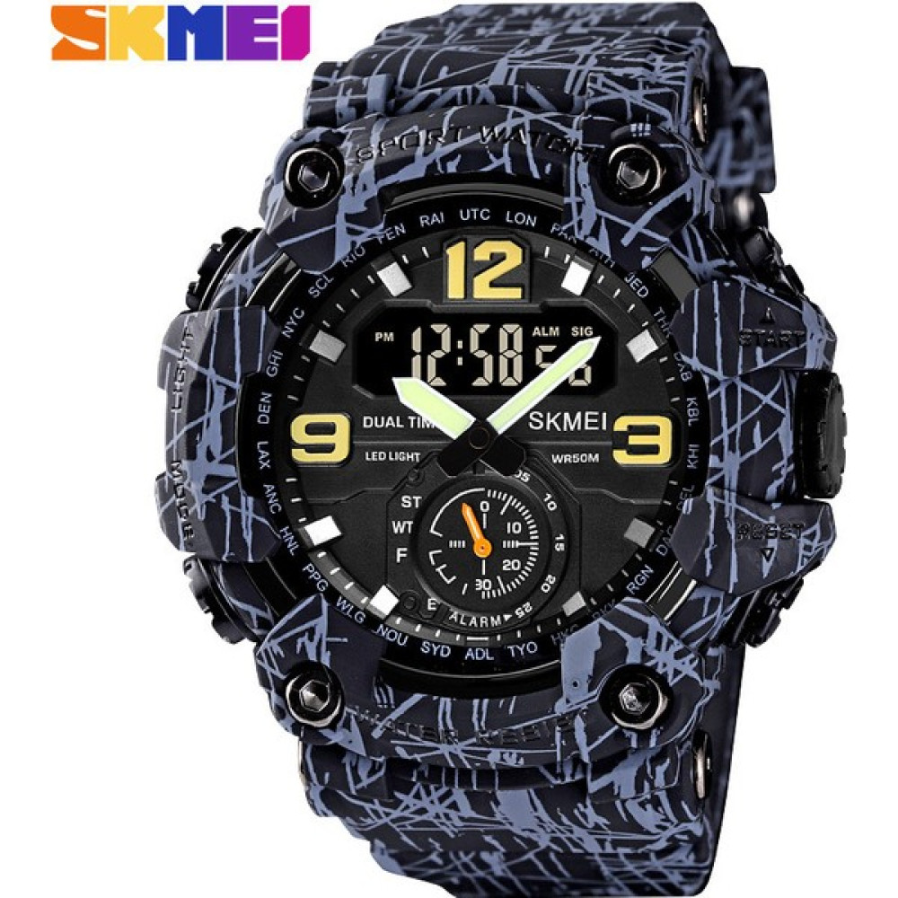 2xudc SKMG231201 Spor Saat Yeni Skmei 1637 Dijital Spor Izle Ikili Zaman Analog Dijital Kol Saati 50M Su Geçirmez Kol Saati Özel Logo (Yurt Dışından) Kol Saatleri Fiyatı