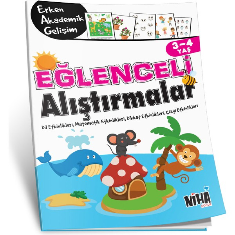 3-4 Yaş Eğlenceli Alİştırmalar Okul Öncesi Eğitici & Öğretici Kitaplar Fiyatı