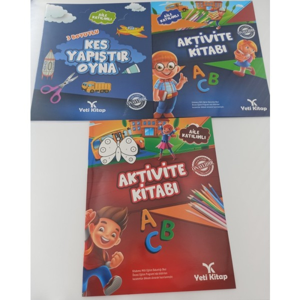 3-6 Yaş Anaokulu Okul Öncesi Etkinlikler Setim (3 Lü Set) Zihinsel Gelişim Kitapları Fiyatı