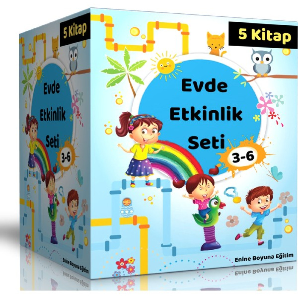 3-6 Yaş Evde Etkinlik Eğitim Seti (Ciltli) Okul Öncesi Eğitici & Öğretici Kitaplar Fiyatı